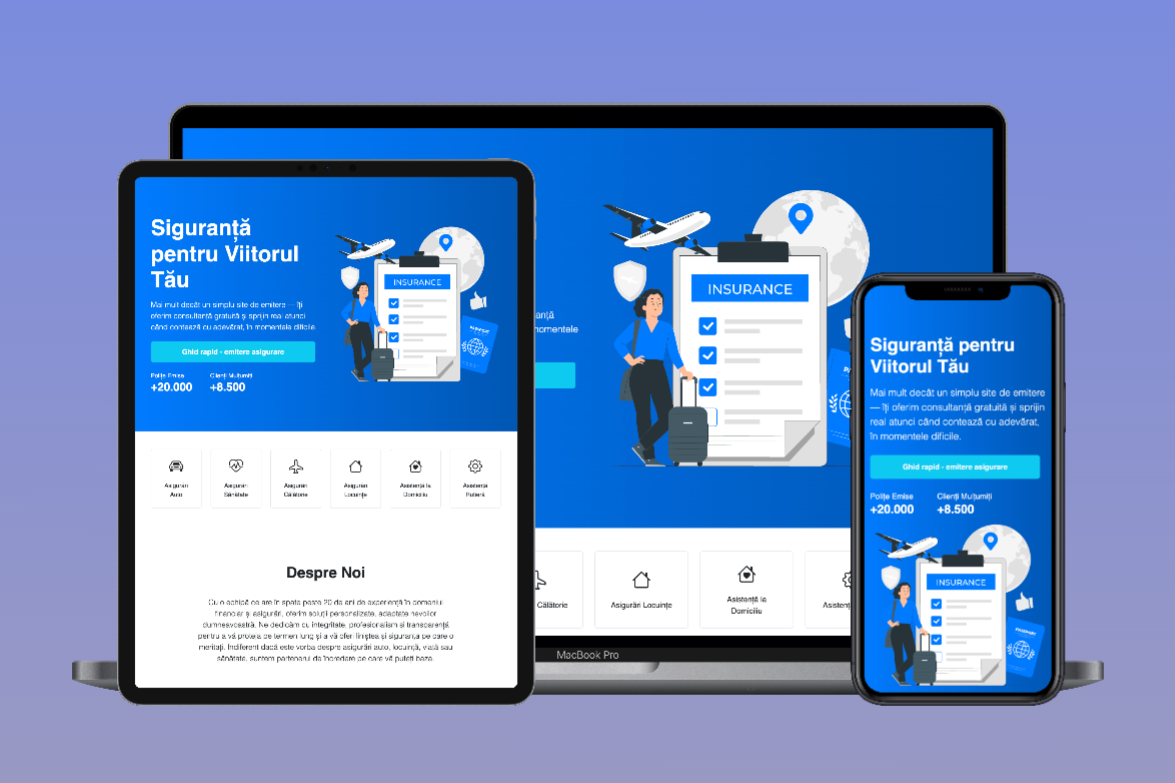 Site Web Companie Asigurări